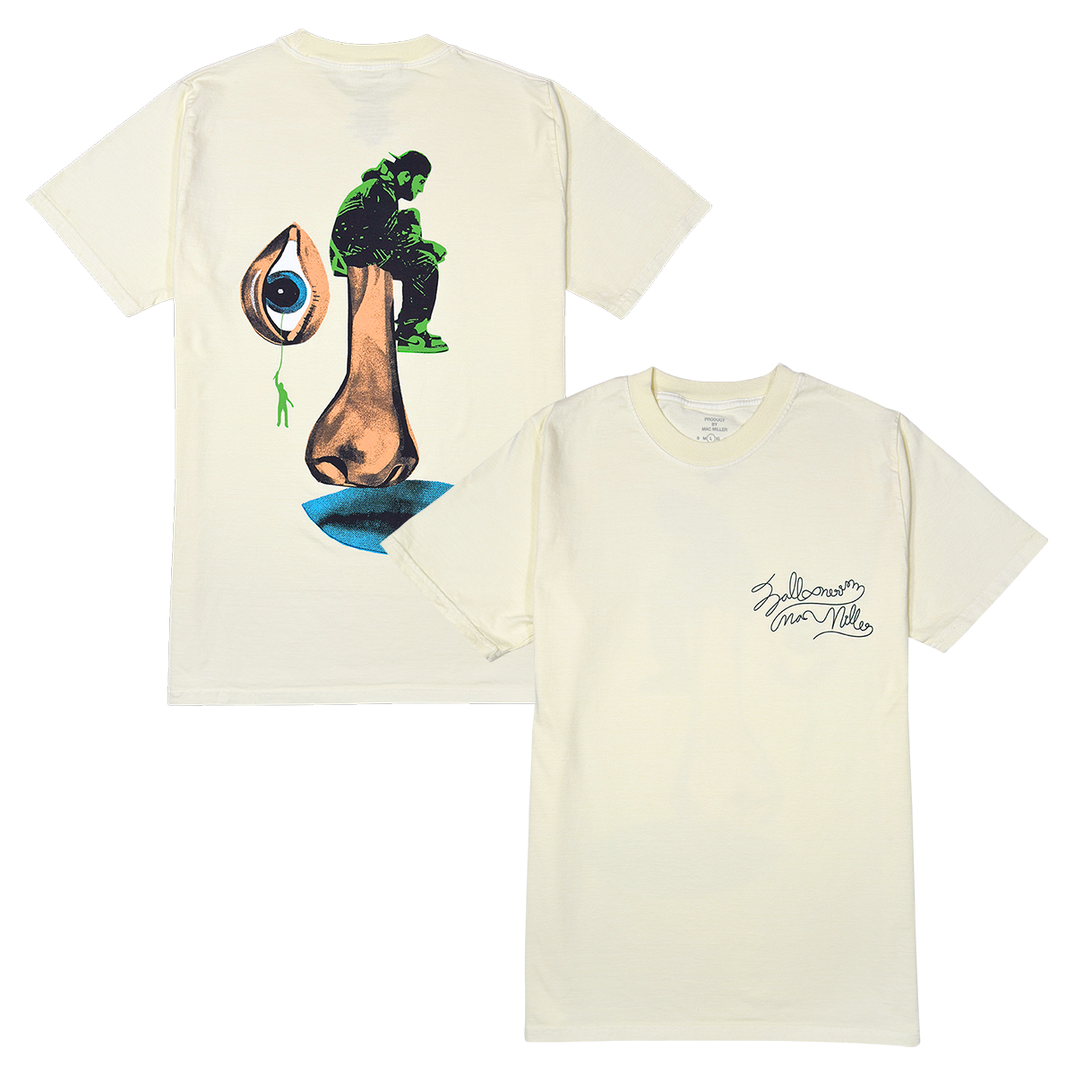 MAC MILLER BALLOONERISM COVER Tシャツ Mac Miller Official Merch Balloonerism Album Cover T-Shirt